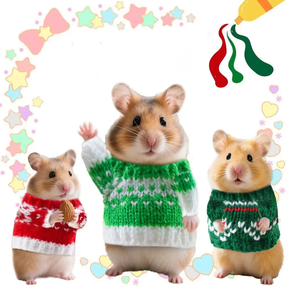 Party Supplies Cute Hamster Sweater Warm Chew Proof Small Pets Sweater Soft Knitted Sweater Winter Outing
