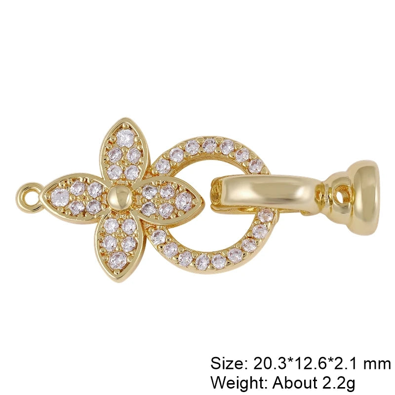 Juya Handmade Decorative Closure Fasteners Connector Clasp Hooks Accessories For DIY Beadwork Pearls Jewelry Making