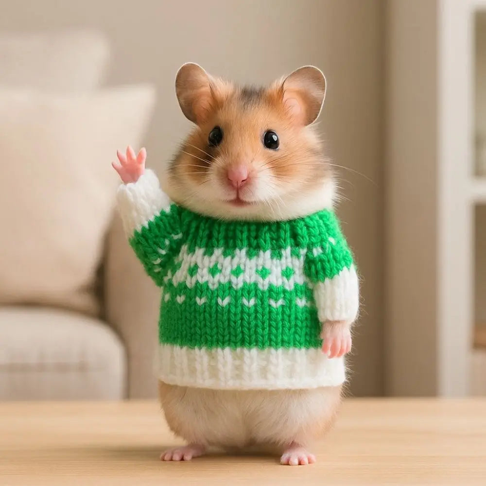 Party Supplies Cute Hamster Sweater Warm Chew Proof Small Pets Sweater Soft Knitted Sweater Winter Outing