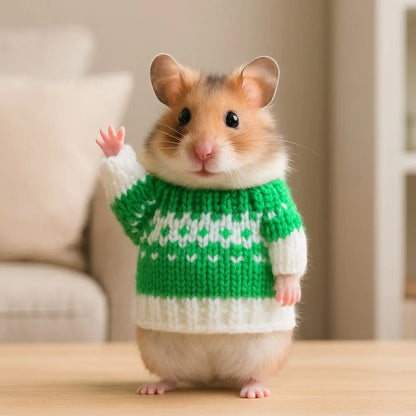 Party Supplies Cute Hamster Sweater Warm Chew Proof Small Pets Sweater Soft Knitted Sweater Winter Outing