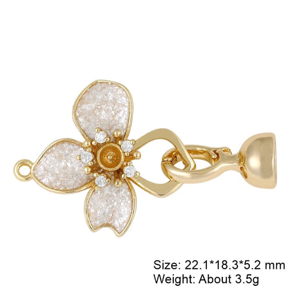 Juya Handmade Decorative Closure Fasteners Connector Clasp Hooks Accessories For DIY Beadwork Pearls Jewelry Making