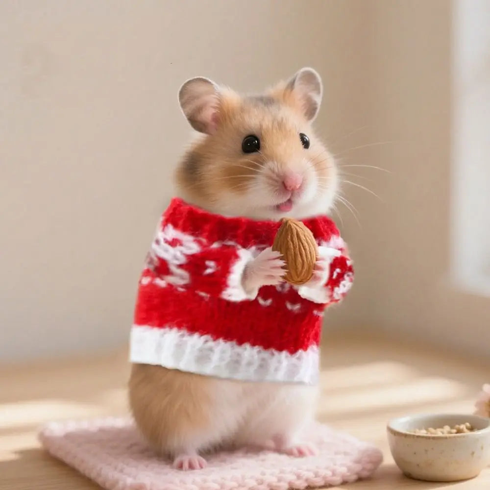 Party Supplies Cute Hamster Sweater Warm Chew Proof Small Pets Sweater Soft Knitted Sweater Winter Outing