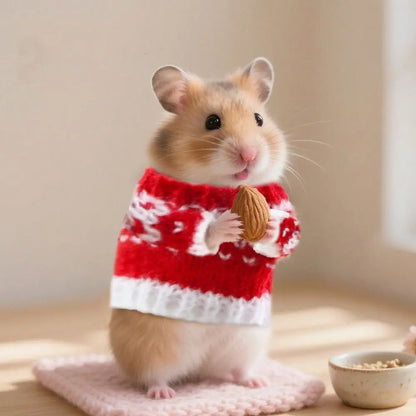 Party Supplies Cute Hamster Sweater Warm Chew Proof Small Pets Sweater Soft Knitted Sweater Winter Outing