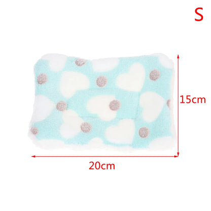 Winter Plush Mat , Washable Small Animal Sleeping Bag Fleece Warm Pet Bed Pad for Rabbit Chinchilla Hamster Guinea Pig