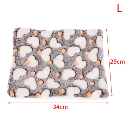 Winter Plush Mat , Washable Small Animal Sleeping Bag Fleece Warm Pet Bed Pad for Rabbit Chinchilla Hamster Guinea Pig